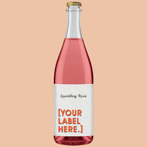 A bottle of Fowles Wine Sparkling Rose with a FowlesDIY customised wine label
